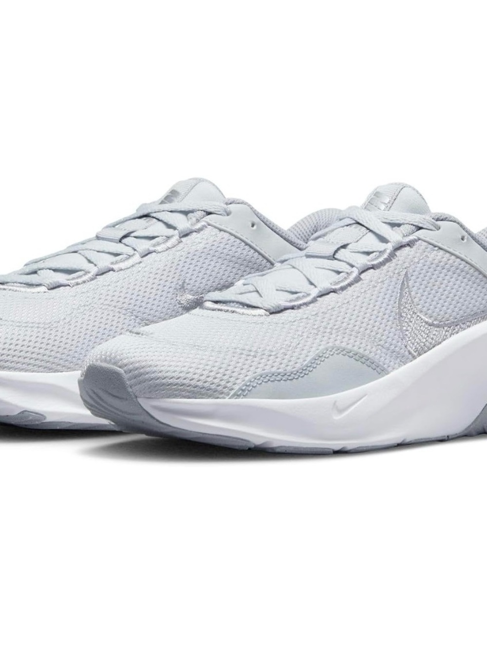 Nike Women’s Mesh Trainer Sneakers - Light Silver/White